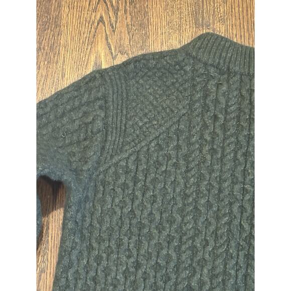 Aran Crafts Super Soft Merino Wool Irish Sweater, Green, L, Unisex - Picture 6 of 7